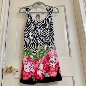 Printed cache dress